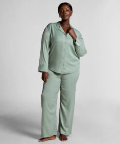 Hunkemöller Pantalon Satin- Vert -Hunkemoller Boutique 302771 12