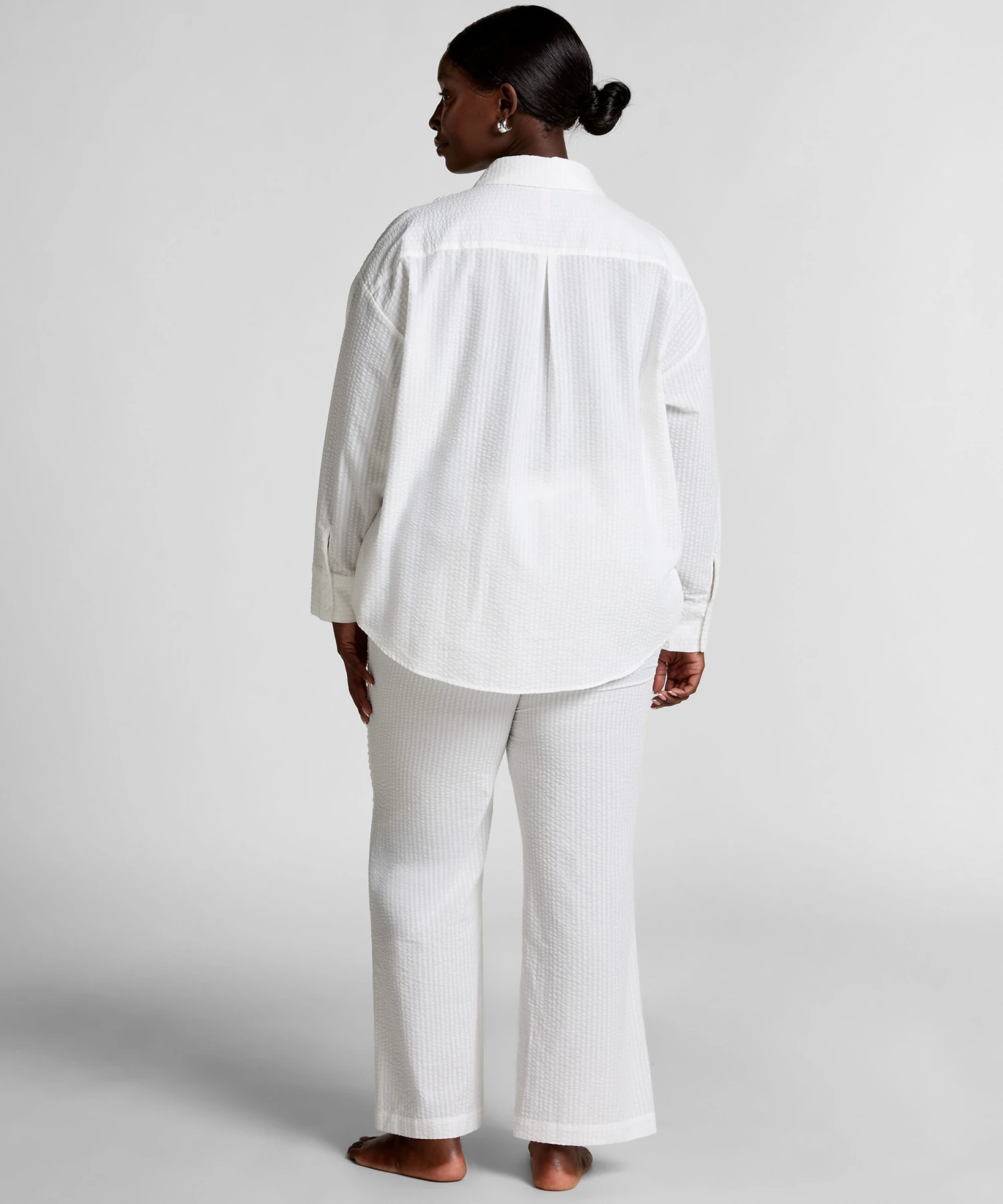 Hunkemöller Pantalon De Pyjama Coton Seersucker- Blanc 5 Hunkemöller Pantalon De Pyjama Coton Seersucker- Blanc – Image 5