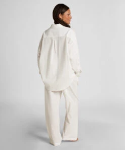 Hunkemöller Pantalon De Pyjama Coton Seersucker- Blanc 9 Hunkemöller Pantalon De Pyjama Coton Seersucker- Blanc -Hunkemoller Boutique 302798 4