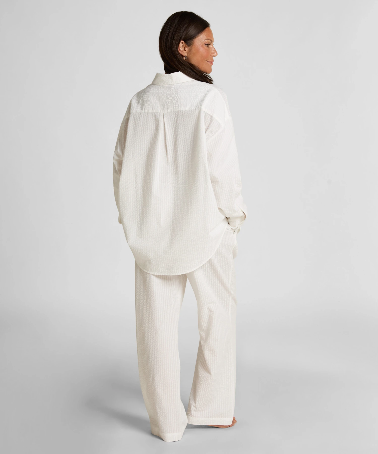 Hunkemöller Pantalon De Pyjama Coton Seersucker- Blanc 3 Hunkemöller Pantalon De Pyjama Coton Seersucker- Blanc – Image 3