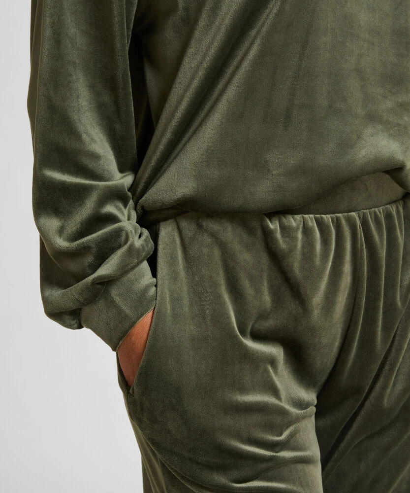 Hunkemöller Petite Pantalon De Pyjama Velours- Vert 2 Hunkemöller Petite Pantalon De Pyjama Velours- Vert – Image 2