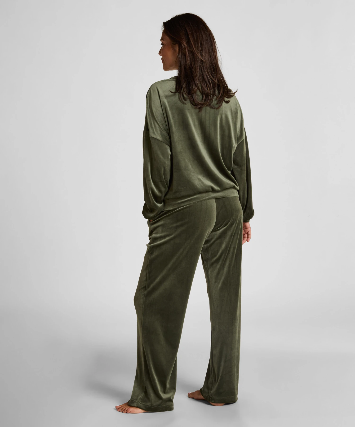 Hunkemöller Petite Pantalon De Pyjama Velours- Vert 3 Hunkemöller Petite Pantalon De Pyjama Velours- Vert – Image 3