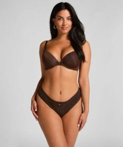 Hunkemöller Coton De Géorgie Brésilien- Marron