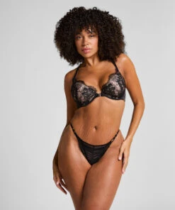 Hunkemöller Tanga Jambes Hautes Cynthia- Noir