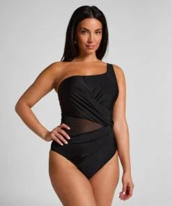 Hunkemöller Maillot De Bain Shaping Shell Mesh- Noir