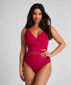 Hunkemöller Maillot De Bain Shaping Shell Mesh- Rose