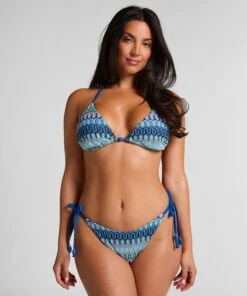 Hunkemöller Bas De Bikini à Jambe Haute Cali- Bleu