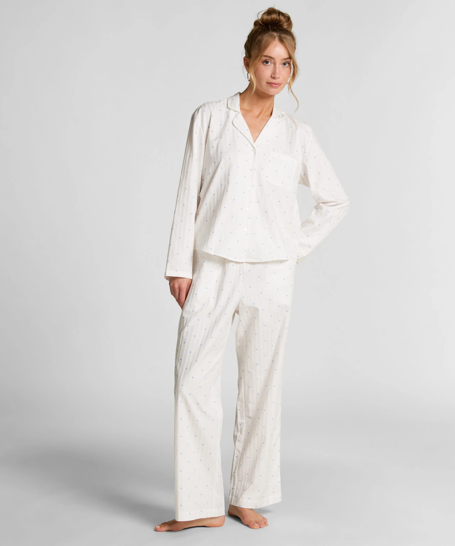 Hunkemöller Haut De Pyjama Jacquard Manches Longues- Bleu 3 Hunkemöller Haut De Pyjama Jacquard Manches Longues- Bleu – Image 3