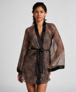 Hunkemöller Kimono En Maille Léopard- Noir -Hunkemoller Boutique 303911 3