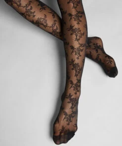 Hunkemöller Bas Autofixants 15 Deniers Dentelle- Noir -Hunkemoller Boutique 304043 16