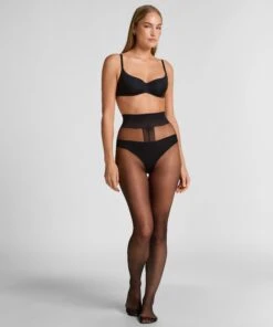 Hunkemöller Collants 15 Deniers Seconde Peau- Noir