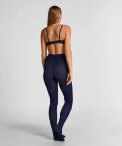 Hunkemöller Collants 50 Deniers Toucher Velours- Bleu -Hunkemoller Boutique 304050 4