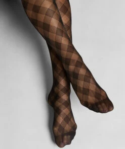 Hunkemöller Collants 15 Deniers à Carreaux- Noir -Hunkemoller Boutique 304189 16