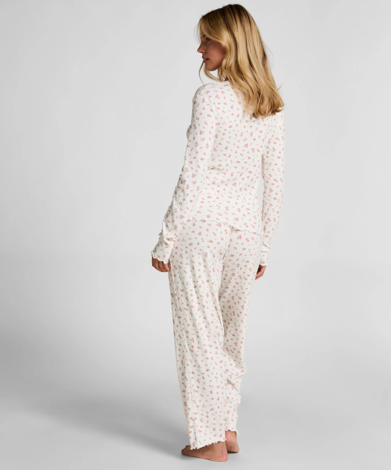 Hunkemöller Haut De Pyjama Côtelé- Blanc 4 Hunkemöller Haut De Pyjama Côtelé- Blanc – Image 4