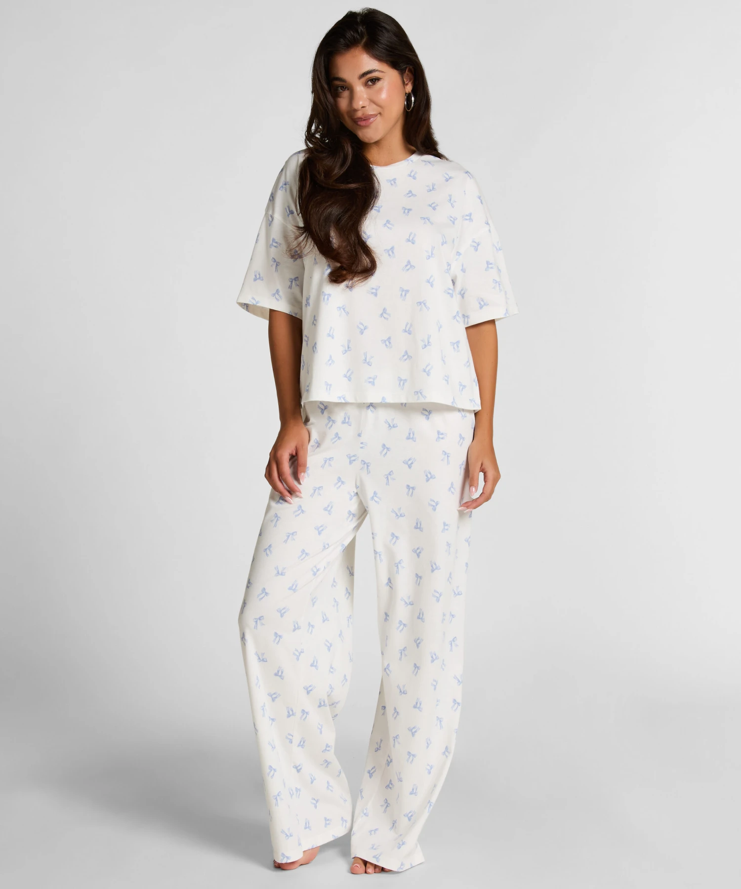 Hunkemöller Pyjama Set Cotton Jersey Long- Blanc 1 Hunkemöller Pyjama Set Cotton Jersey Long- Blanc
