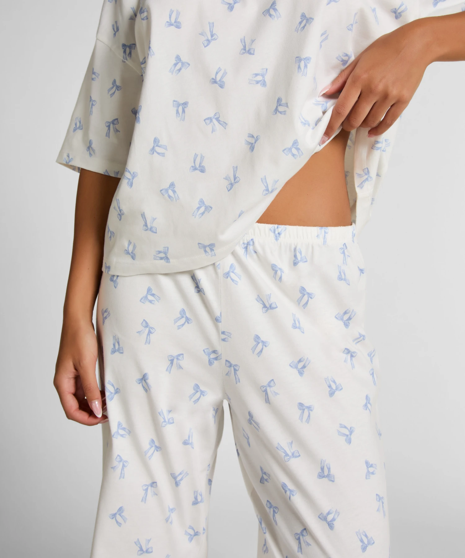 Hunkemöller Pyjama Set Cotton Jersey Long- Blanc 2 Hunkemöller Pyjama Set Cotton Jersey Long- Blanc – Image 2