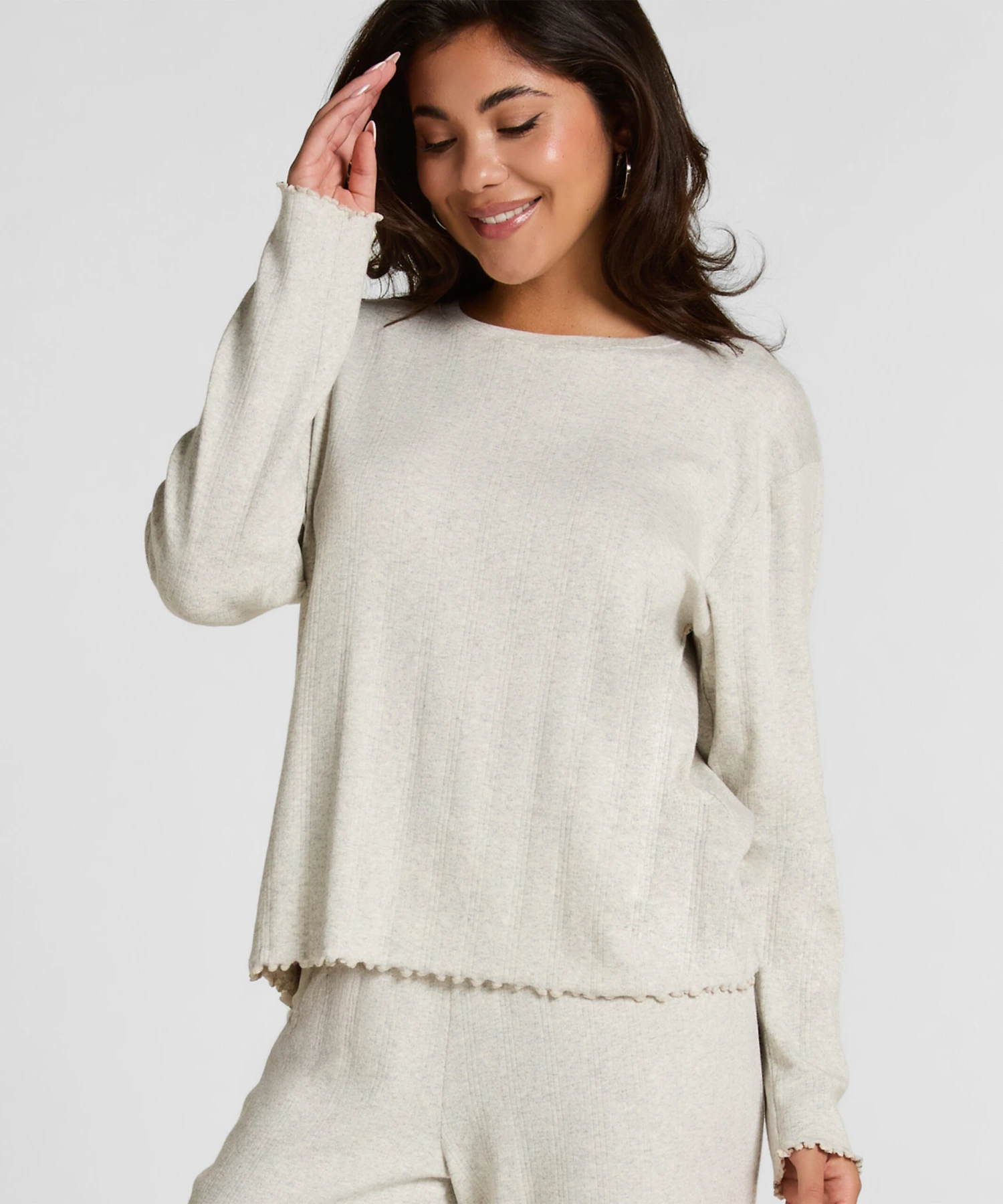 Hunkemöller Pyjama Top Loose Pointelle 1 Hunkemöller Pyjama Top Loose Pointelle