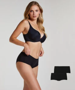 Hunkemöller Lot De 2 Boxer Kim Cotton- Noir